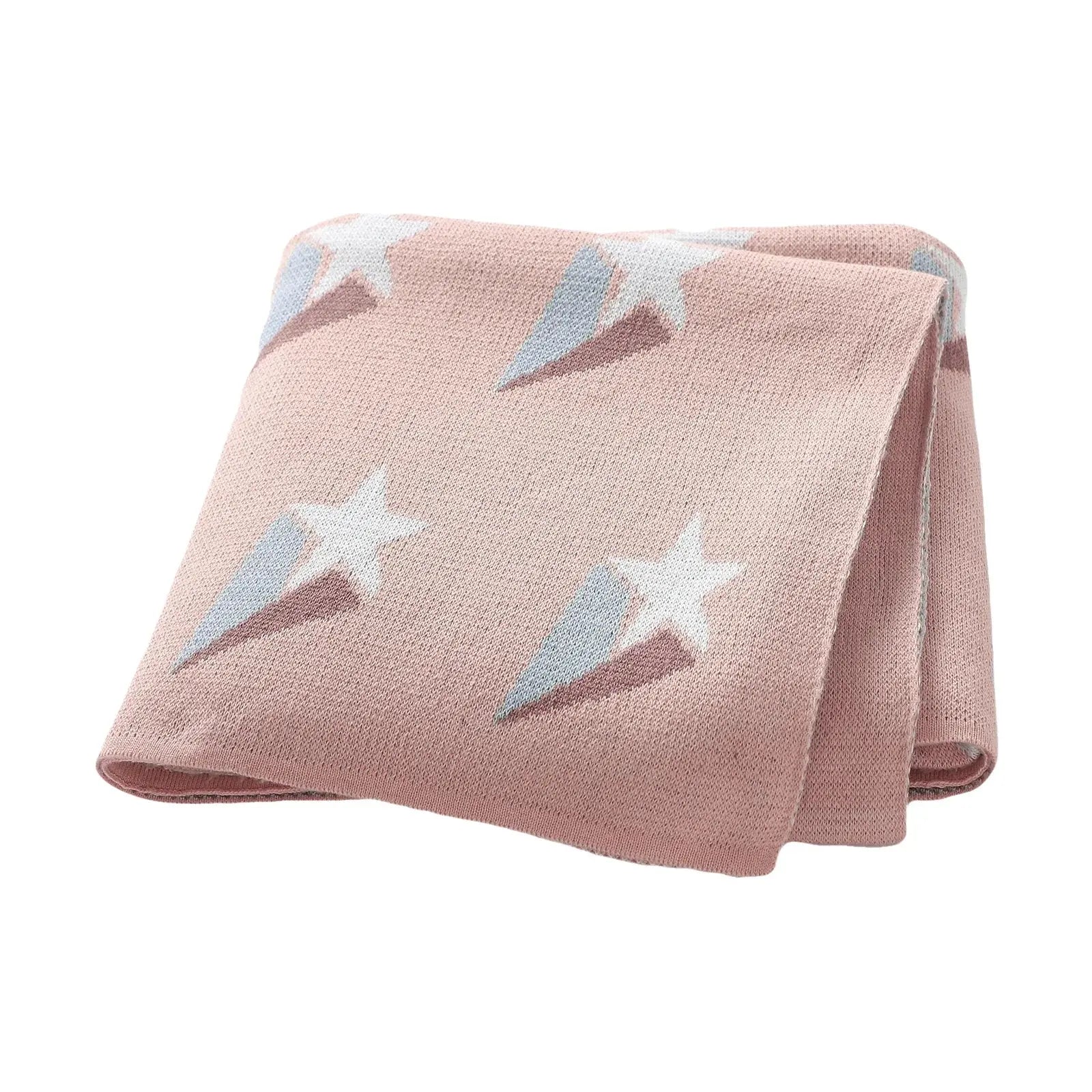 Couverture bébé étoile rose
