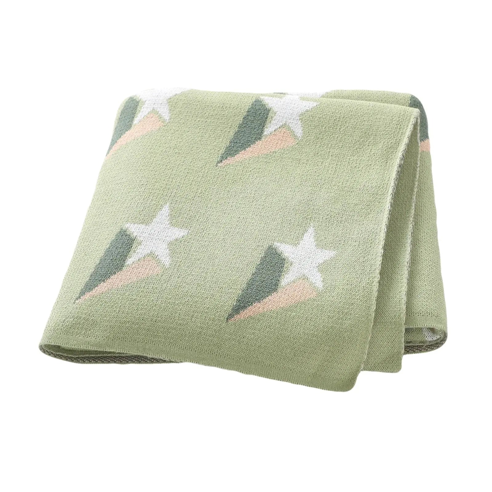 Couverture bébé étoile vert