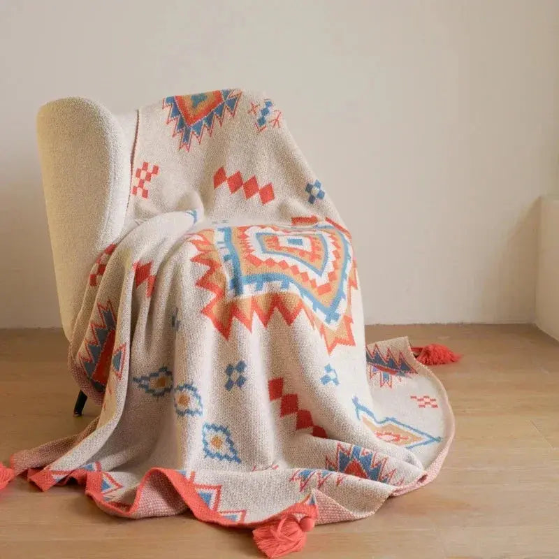 Couverture canapé en tricot