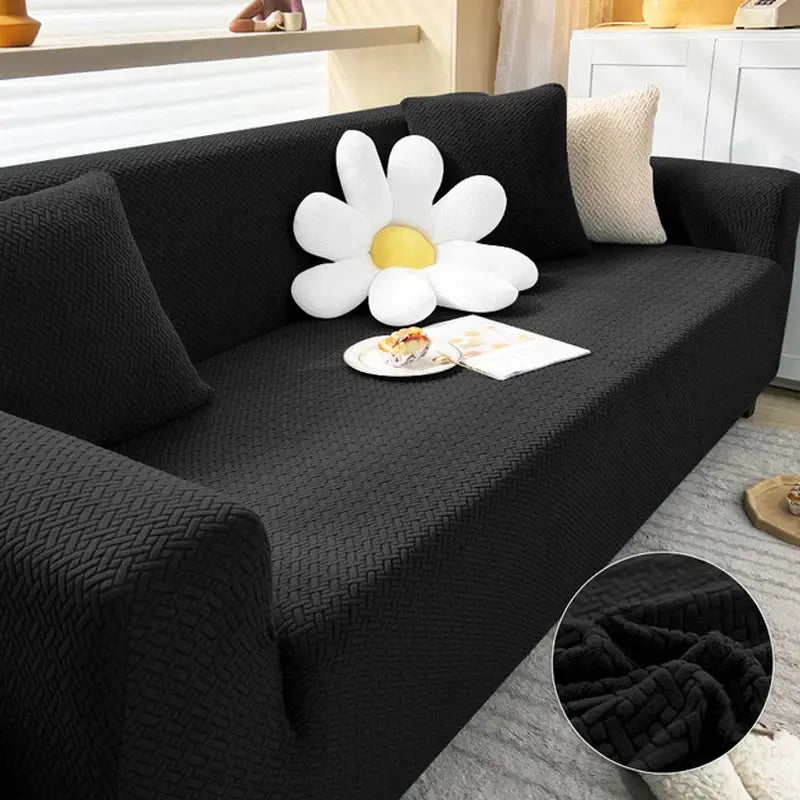 Couverture canapé noir