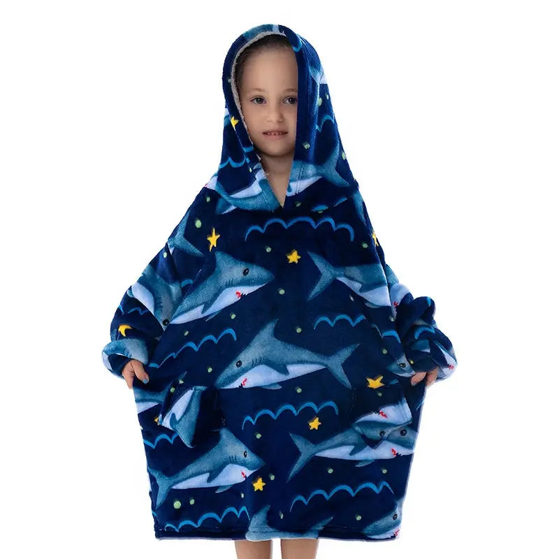 Couverture à capuche requin