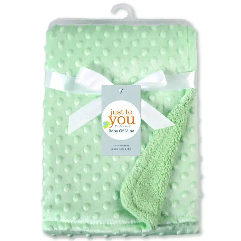 Couverture chaude à double couche pour bébé vert