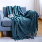 Chaud plaid tricoté à carreaux - Vignette | Home Cozy Nest
