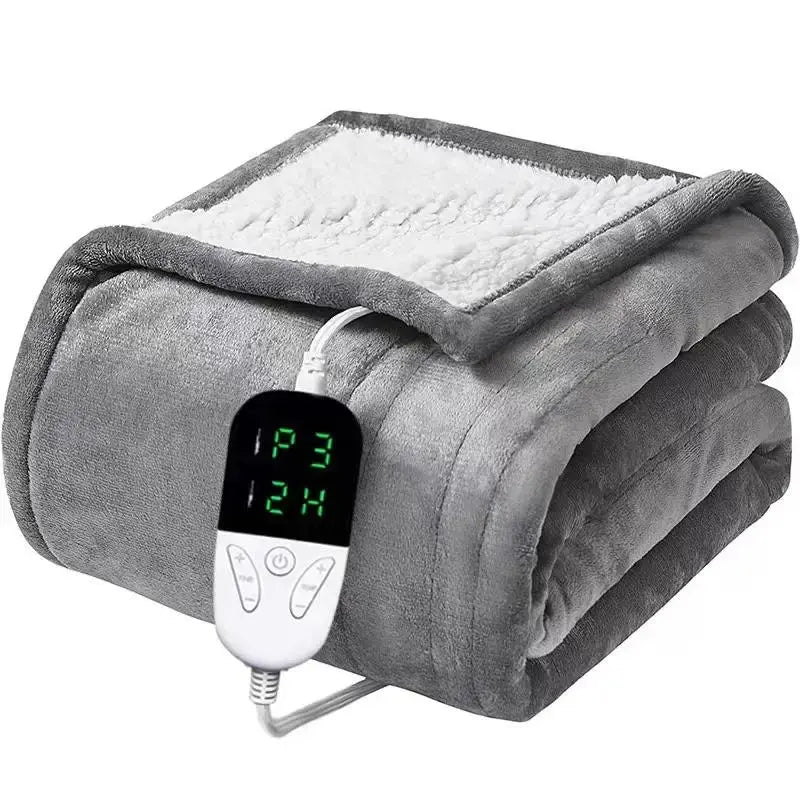 Couverture chauffante électrique gris pale