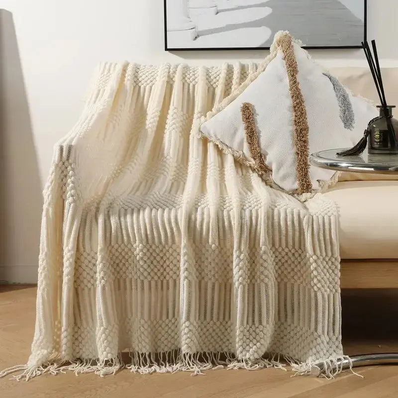 Couverture décoration beige