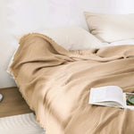Couverture - En coton doux de couleur unie - Vignette | Home Cozy Nest