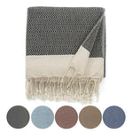 Couverture en coton turc avec pompons décoratifs - Vignette | Home Cozy Nest
