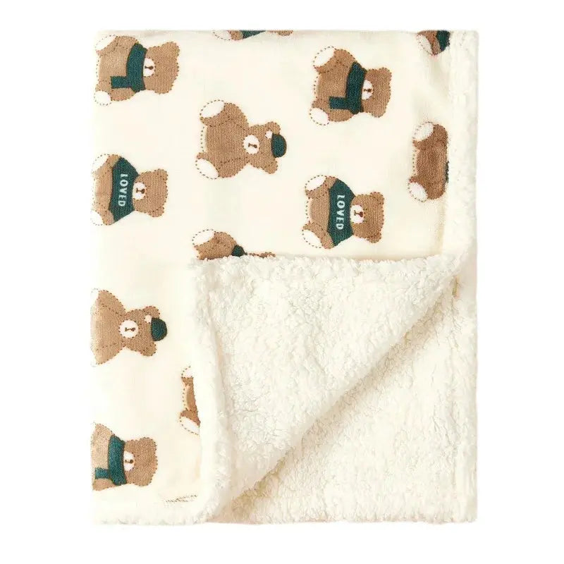 Couverture pour bébé chaude vert ours
