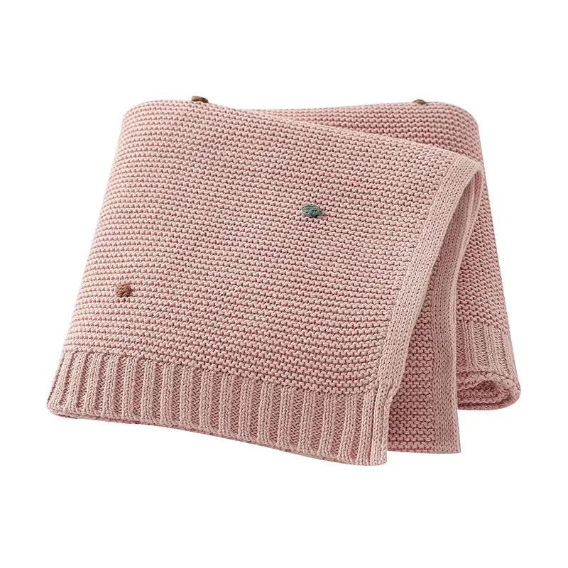 Couvertures en tricot nouveau-né rose