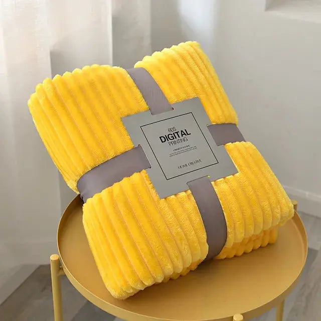 Couvertures matelassées super douces pour lits jaune