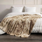 Lamb Faux Fur Fleece Blanket - Vignette | Home Cozy Nest
