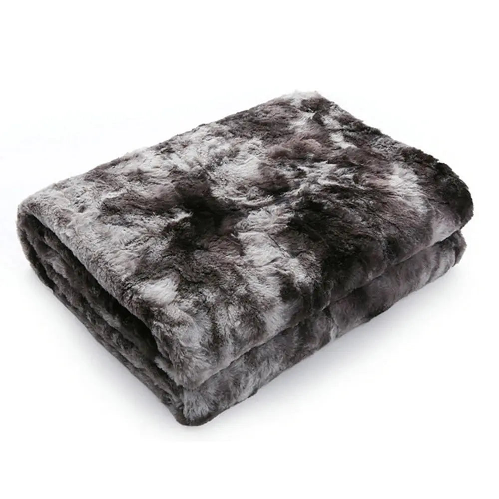 Plaid effet agneau noir