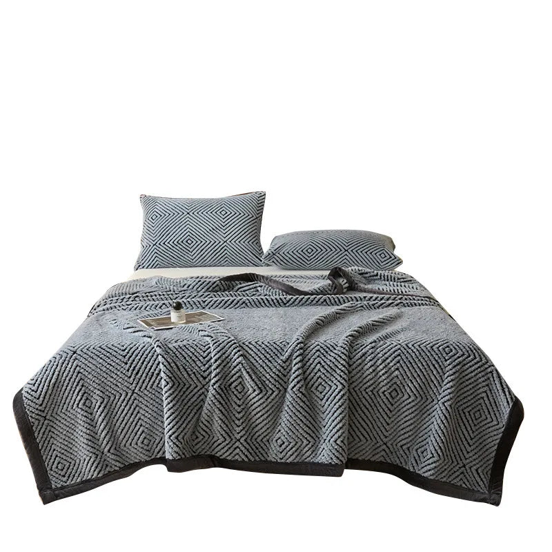 Couverture en laine polaire de luxe Jacquard Couvertures Cosy