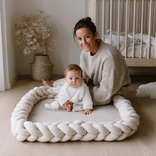 Tour de Lit de Bébé tressé Couvertures Cosy